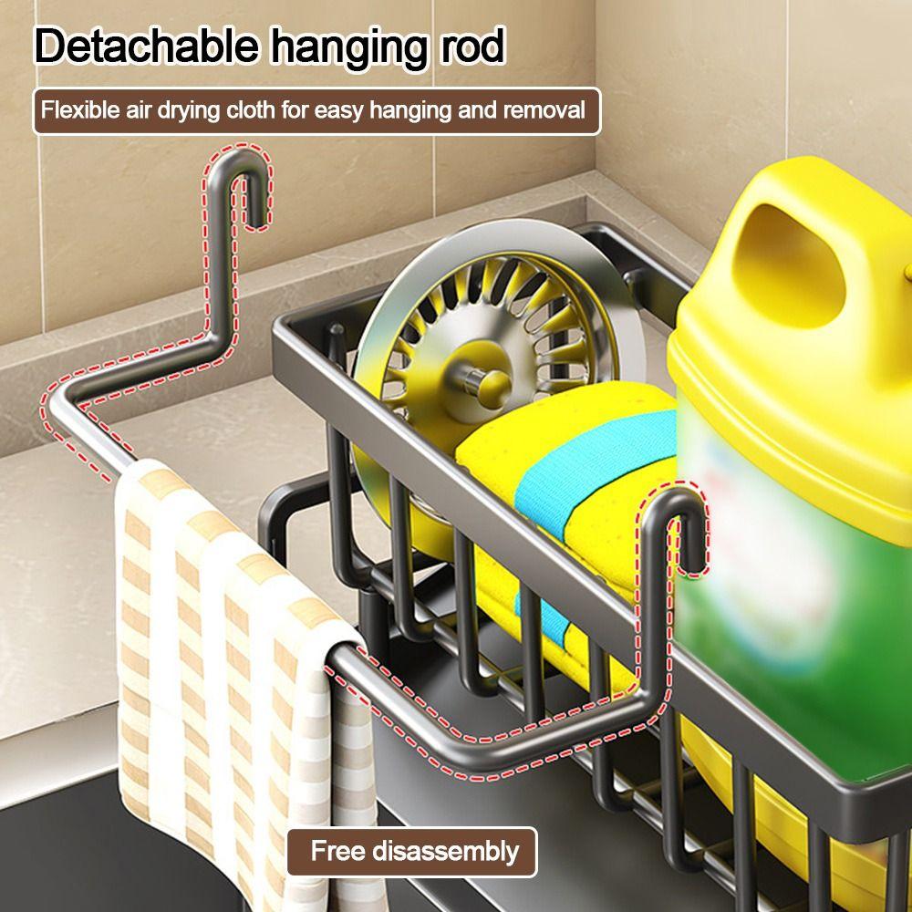 Rag Organizer Self-draining Sink Shelf ABS Soap Basket Bathroom Shampoo Shelves