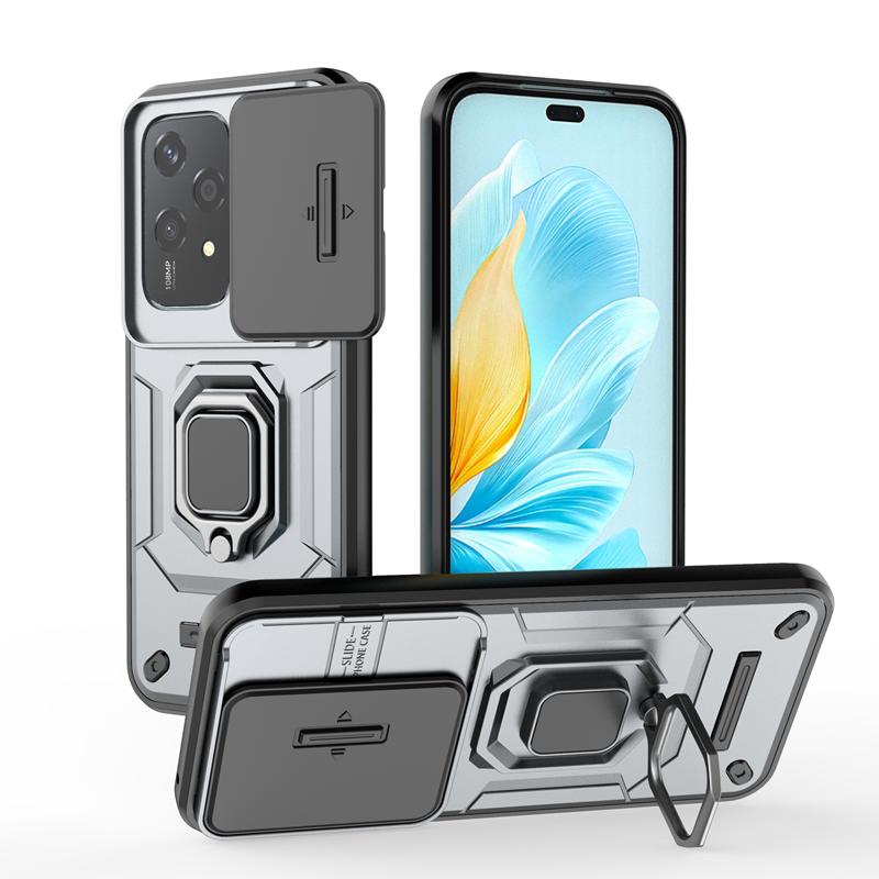 For Honor 200 Lite 5G Case Shockproof Armor Ring Case For Honor200 Honor 200Lite 5G Slide Camera Lens Protection Cover