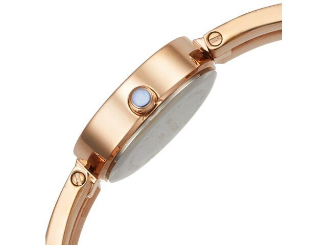 ANNE CLARK Watch AM-1020-17PG Women's Gold Stainless Steel Band Case Pink Shell