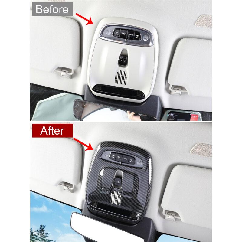 ABS углеродное волокно для Volvo XC60 2018 аксессуары авто передний абажур для чтения рамка панель декоративная крышка отделка автомобиля