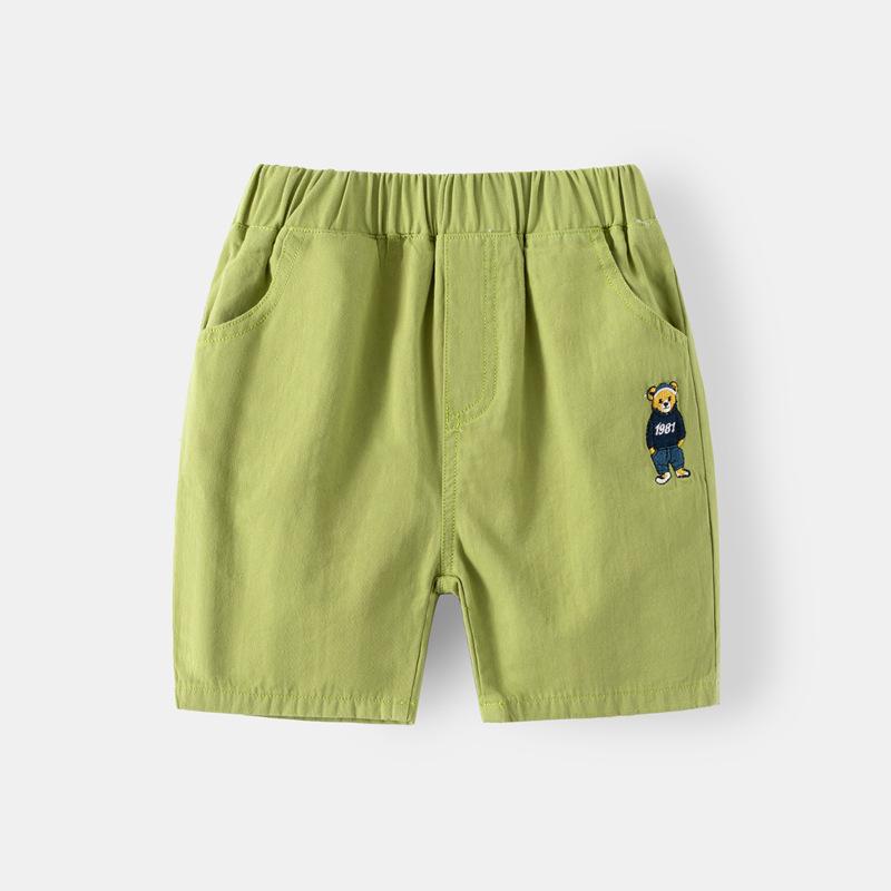 Детские летние брюки 3/4, шорты кэжуал с вышивкой «Мишка Тедди» для мальчиков, свободные шорты, трендовые