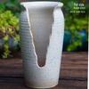 Handmade Coarse Pottery Zisha Succulent Planter - Breathable Ceramic with Cliff-like Textured Finish