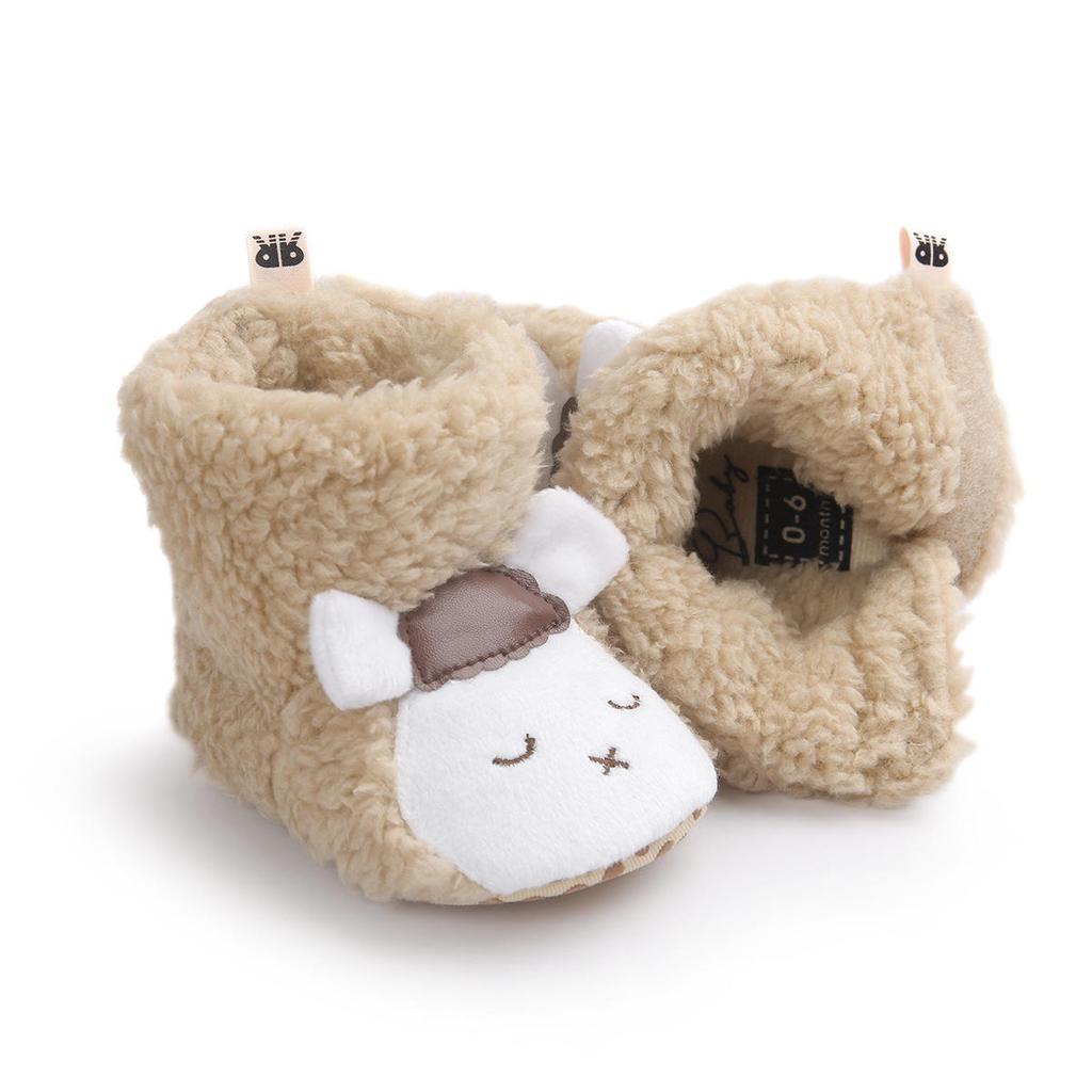 MYGGPP Baby Shoes Cotton Shoes Baby Cotton Soft Bottom Shoes Small Boots Cartoon Boots Cotton Boots 0-1 Years Old Toddler Cotton Shoes