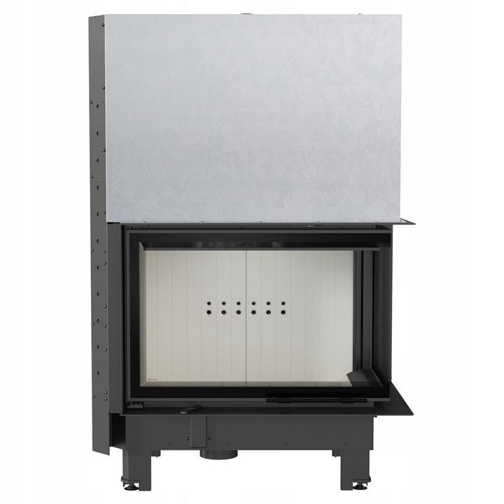 Стальной камин KRATKI MBA правый 17 кВт Ø 200 Подъемная самозакрывающаяся дверца