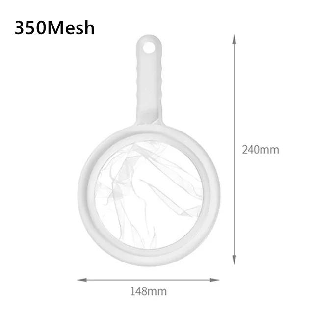 Фильтр для сока 100/200/400 ячеек Кухонный фильтр с ультратонкой сеткой Фильтр из нейлоновой сетки Ложка для соевого молока Кофе Йогурт Кухонные гаджеты