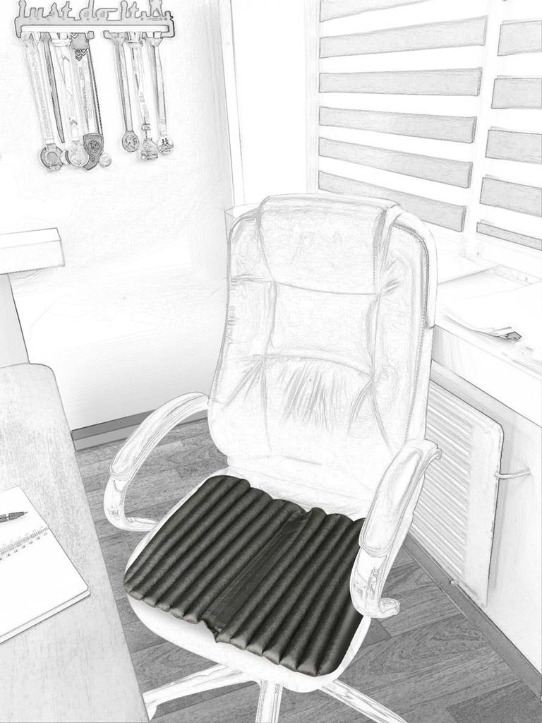 Накидка на кресло руководителя Ekkoseat, наполнитель гречневая шелуха