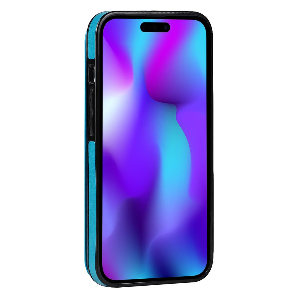 For iPhone 15 Pro Cell Phone Case Imprinted Mandala Flower PU Leather+TPU Anti-fall Cover