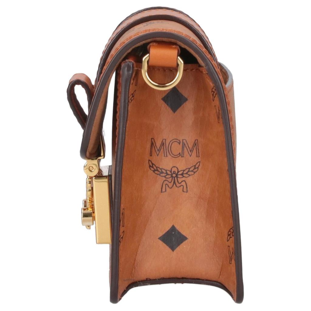 MCM Tracy Кожаная отделка Принт с логотипом ПВХ Сумка через плечо Средняя Женские сумки Коричневый MWREAXT05CO