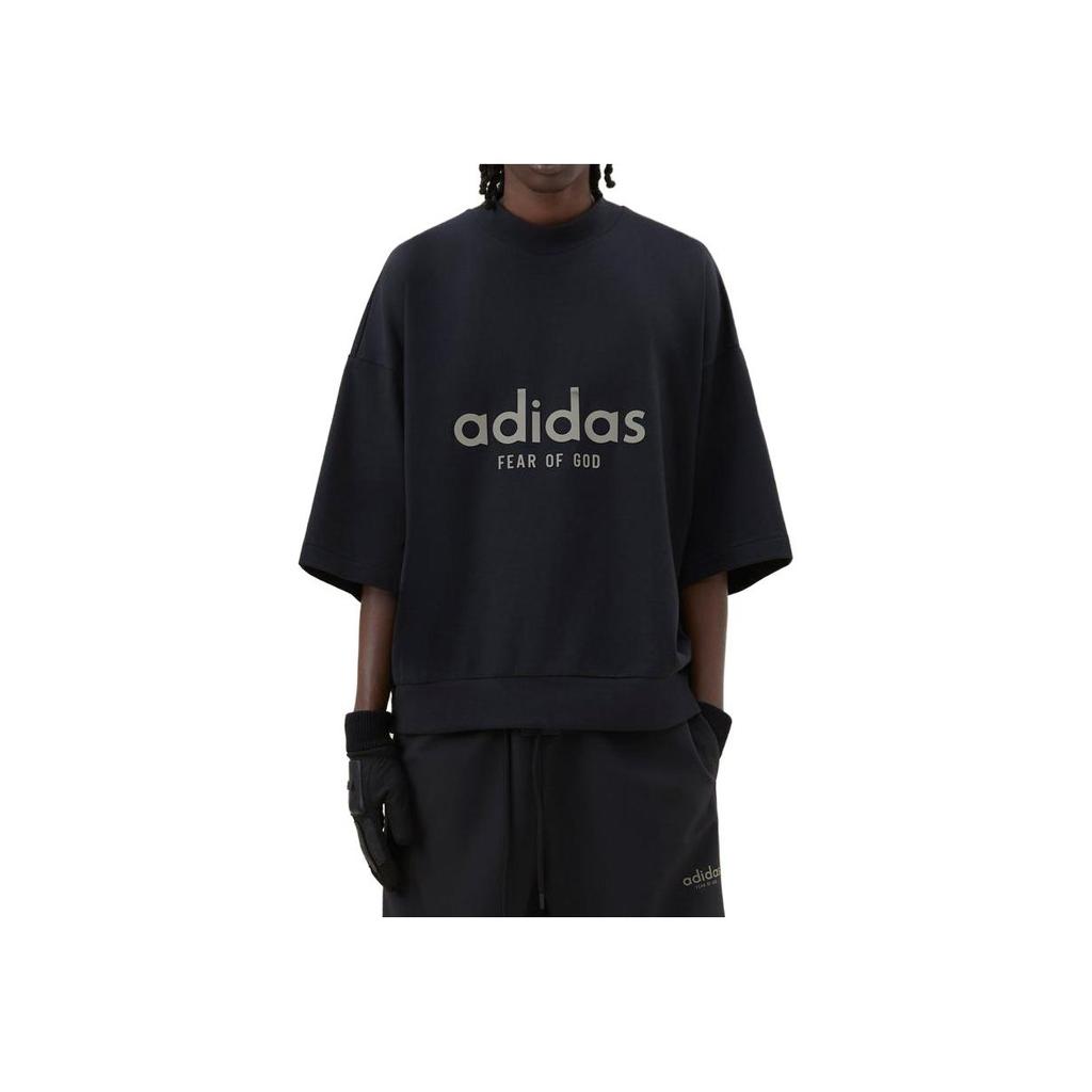 Adidas X Fear of God Athletics Heavy Jersey 3/4 Mock Tee Black Unisex Tops IS6839