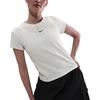 Nike Однотонная облегающая футболка с круглым вырезом и коротким рукавом Женские топы HV4995-133
