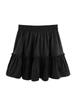 White High-Waisted A-Line Skirt - Spring 2024 College Style, Fairy Hip-Covering, Casual Puffy Design