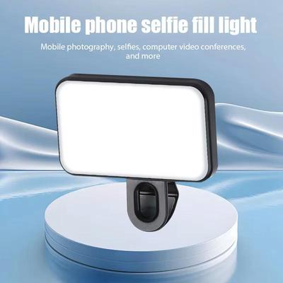 Портативный перезаряжаемый селфи-заполняющий свет, накладная светодиодная кольцевая лампа с 3 цветовыми режимами для телефона, ноутбука, планшета, видеозвонков, видеоблогов, фотографии