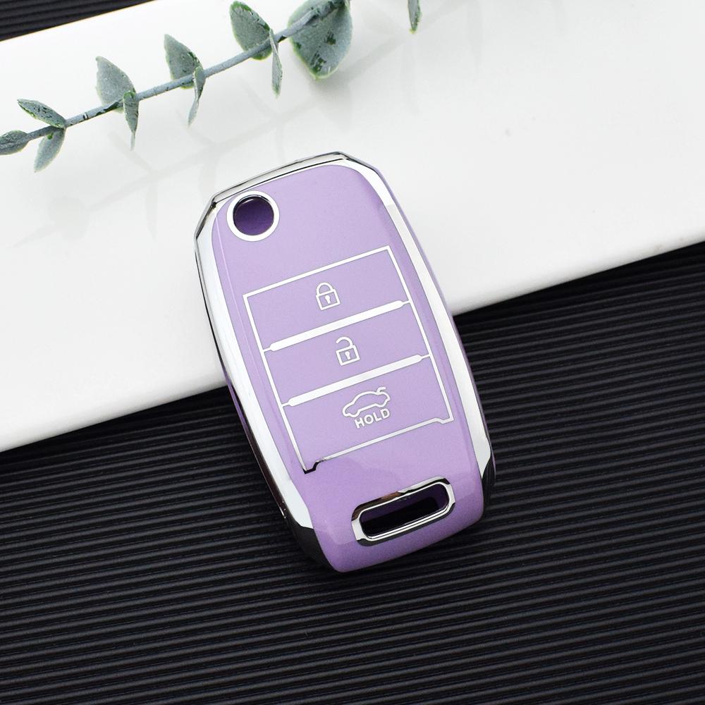 3 Buttons TPU Car Key Case Cover Shell Fob for KIA RIO 3 K2 K3 K4 K5 Sportege Picanto Optima Soul Ceed Sorento Forte Stinger Cerato