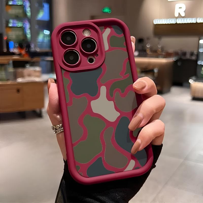 Двухцветный Камуфляжный Зелено-Серый Модный Чехол Для Телефона Для iPhone 17 16 17E 16E 15 14 13 12 11 Pro Max Plus Air