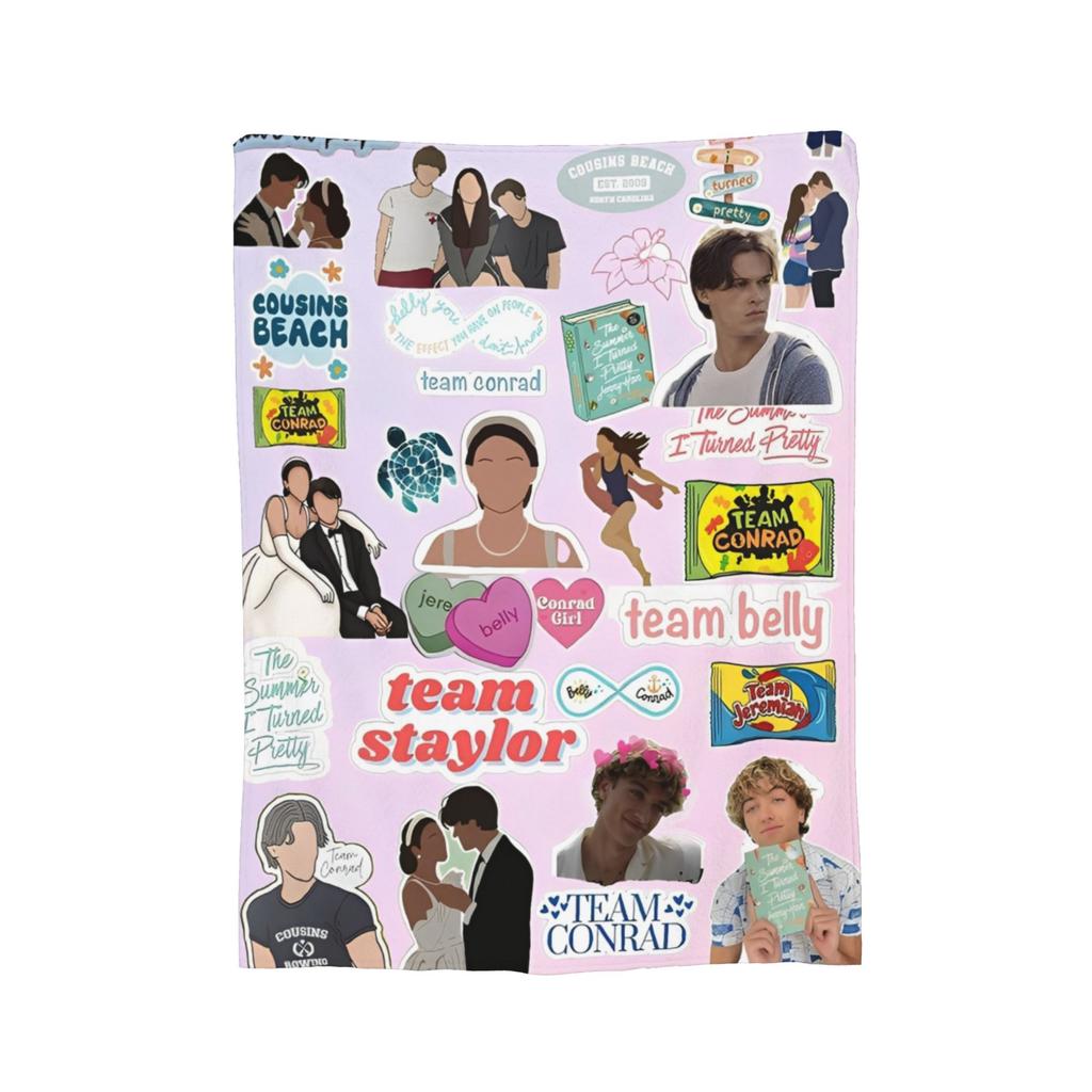 The Summer I Turned Pretty Team Conrad Blankets Fleece  Super Soft Throw Blankets for Home Couch Bed Rug