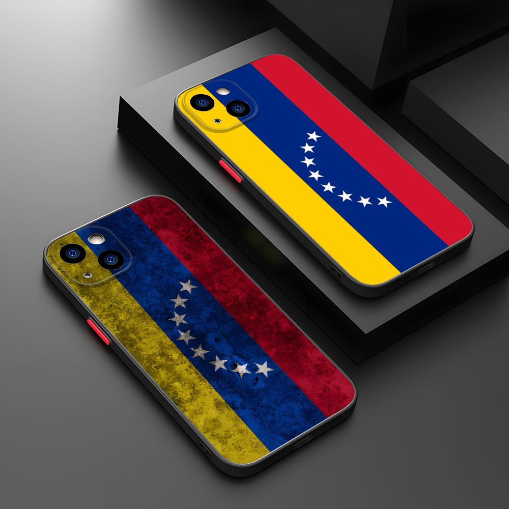 Flag Of Venezuela Phone Case Matte Transparent For Iphone 16 15 Max 14 13 Mini 12 Pro 7 8 11 XR Xs X Plus Back Cover
