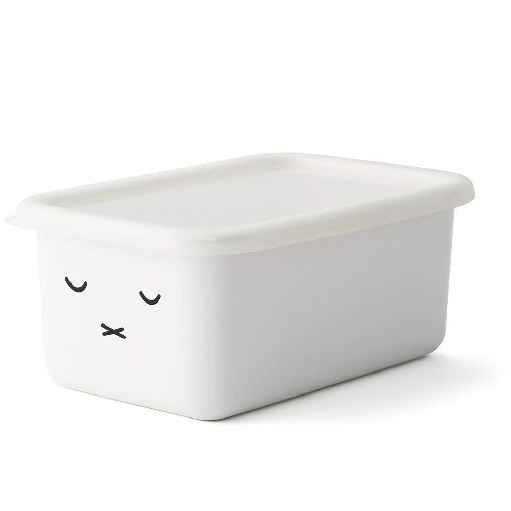 [Fuji Enamel] Deep Square Container M Miffy Face Series