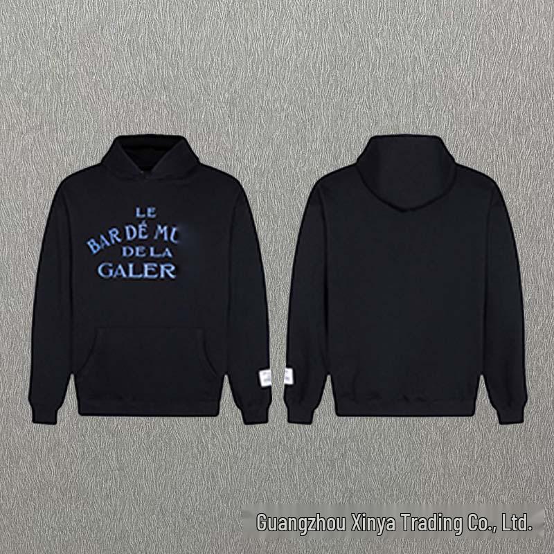 GALLERY DEPT Ink Splatter Graffiti Unisex Cotton Hoodie Set - Autumn Loose Fit