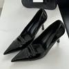 2025 New Designer Hollow Out Women Pump Street Style Pointed Toe Party Prom Thin High Heels Sandals Spring Mule Shoes for Women