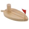 Balloon Powered Wooden Boat Cartoon Children Water Playing Bathing Toys