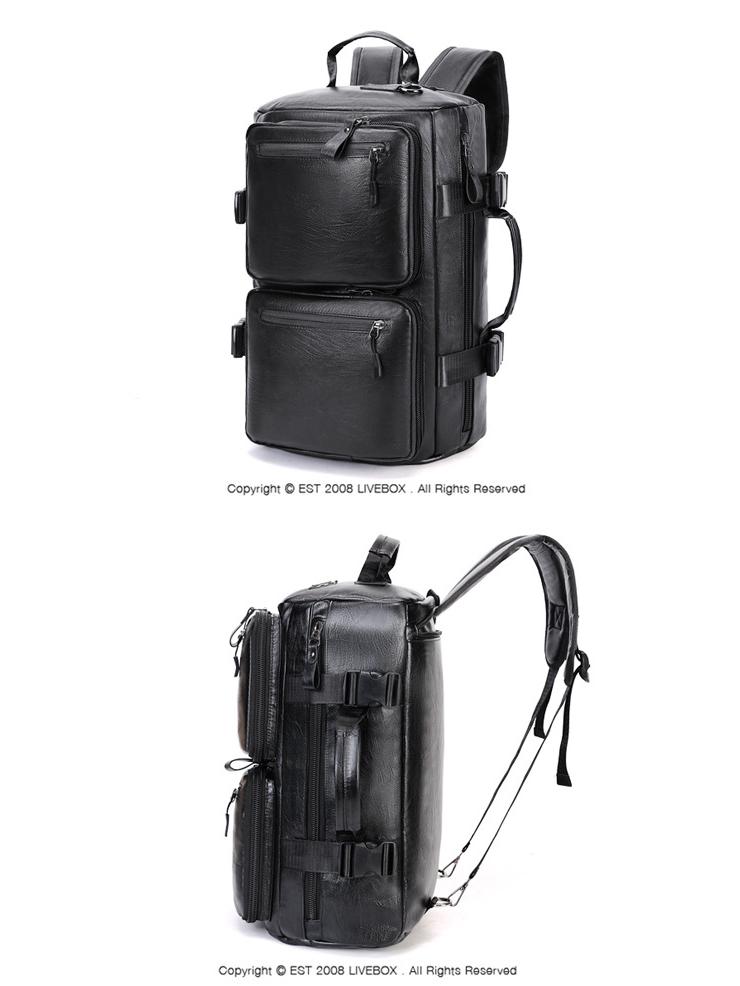 Мужской ретро рюкзак из искусственной ПУ кожи, кросс-граничный, для ноутбука и путешествий, большой вместимости