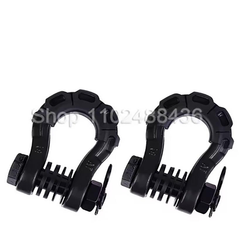 2 Pcs Trailer U-hook 8 Ton 3/4" D-ring Shackles Set u-hook loop hook trailer rope automobile SUV Offroad Parts Towing Hook
