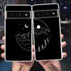 Чехол для телефона с мультяшным рисунком "Пара Солнце Луна" Aesth для Google Pixel 9 8 7 6 Pro XL 8A 7A 6A 5 4 5A 4A 3A XL 5G, мягкий прозрачный чехол из ТПУ