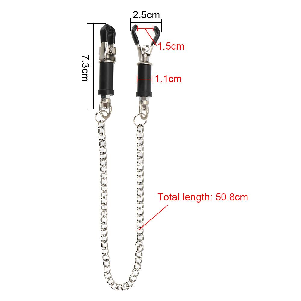 Nipple Stimulator Sex Toys for Couple Adjustable Metal Nipple Clips Play Clamps Breast Bondage