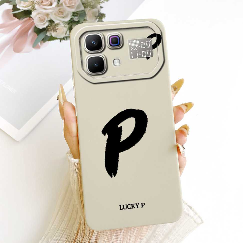 For Infinix Note 60 Pro 5G X6878 Case Simple Printed Lucky Letters Silicone Back Cover For Infinix Note60 5G X6879 6.78" Bumper