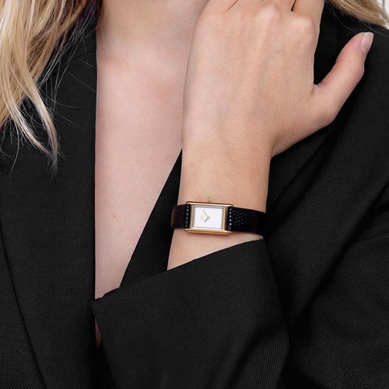 DANIEL WELLINGTON Часы Кварцевый Механизм Белый Циферблат Женские Часы Часы Наручные Мини Мини Современные Квадратные Часы DW00100907