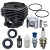 Комплект поршня и цилиндра 49 мм для отрезных пил Stihl TS400 4223 020 120 Nikasil 4223 020 1200 Топливный фильтр Масляный сальник Декомпрессионный клапан