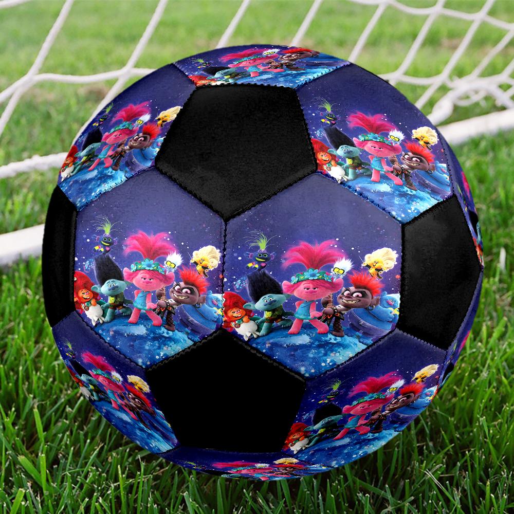 Trolls Theme Size 5 Soccer Ball, Suitable for Both Indoor and Outdoor Matches, a Gift Suitable for Everyone.