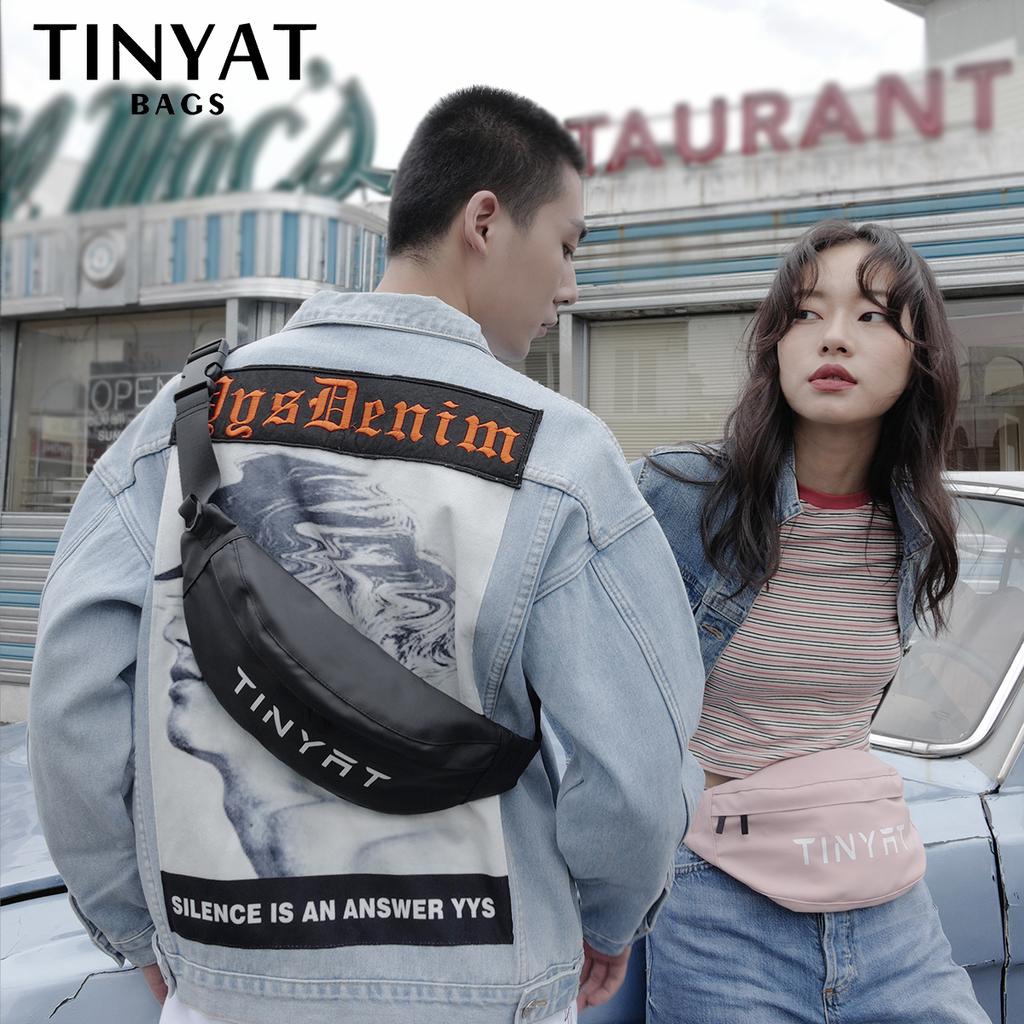 TINYAT мужская поясная сумка кошелек повседневная большая поясная сумка для телефона женская парусиновая дорожная сумка для телефона Фанни сумка-банан на бедре с 4 карманами