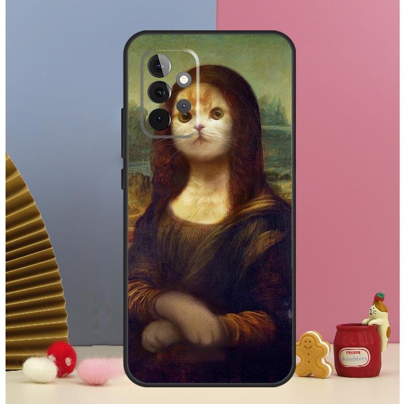 Смешной Кот Искусство Эстетика Чехол Для Samsung Galaxy A54 A34 A24 A14 A51 A71 A12 A32 A52 A72 A13 A33 A53 A25 A15 Обложка