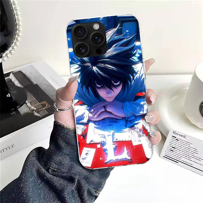 N-Note D-Death L Lawliet For iPhone 17 Air 16 15 14 Plus 13 Mini 12 11 Pro Max Phone Case 16E 7 Print 8 SE Fundas Cover Soft Coq