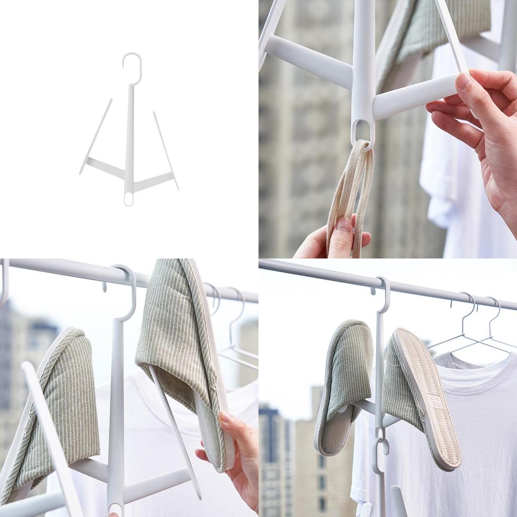 Японская минималистичная сушилка для обуви, креативная балконная подвесная вешалка для обуви, белый пластик