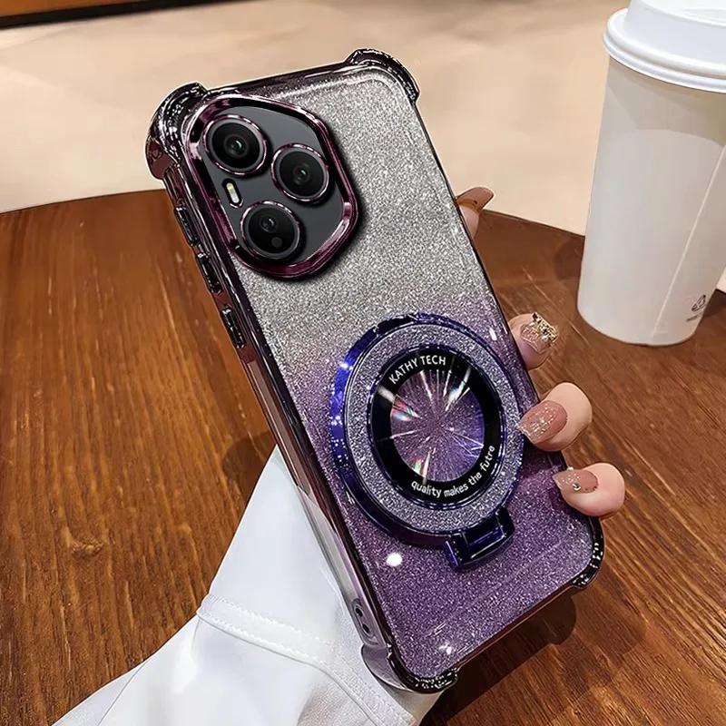 Для Honor400Lite чехол Роскошный Блестящий Чехол-подставка Для Honor 400 Pro X7A X8A X8B X8C X9B Nova13 Слабый магнитный Блестящий Мягкий чехол