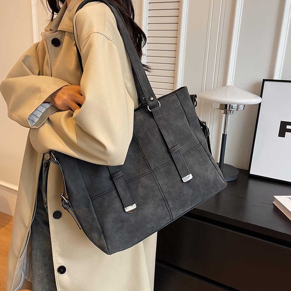 Retro Large Capacity Shoulder Bag New Women's Texture Soft Leather Crossbody Bags Autumn Winter Popular Versatile Totes