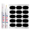 90pcs/Set Waterproof Chalkboard Spice Label Stickers Jar Bottle Tags Blackboard Labels Stickers With Marker Pen