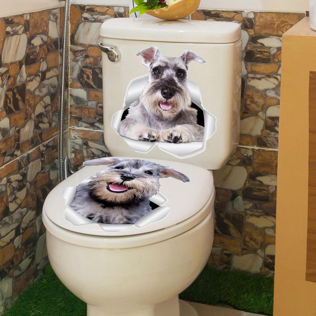 Креативная реалистичная 3D наклейка на унитаз с милым котом Vision, забавная наклейка с изображением животных для ванной комнаты, декор крышки унитаза, самоклеящаяся ПВХ, водонепроницаемая картина