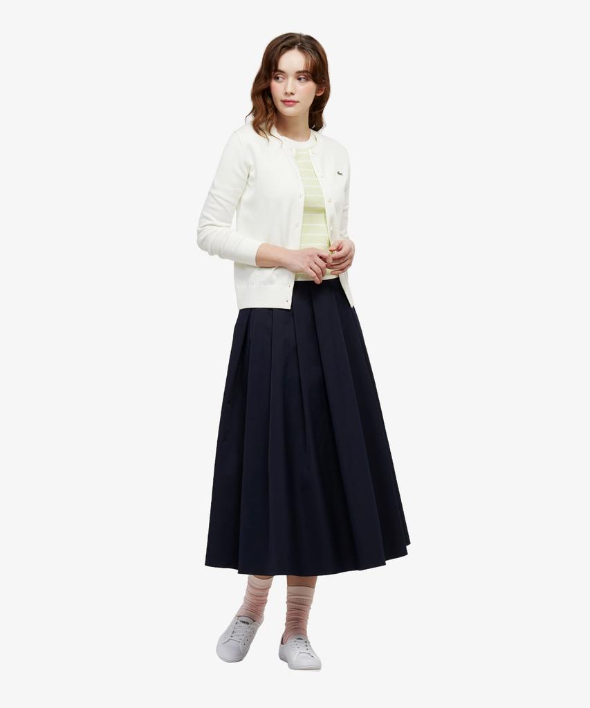 Lacoste Women'S Pleated Mid-Length Skirt Jf523E-56G Hde