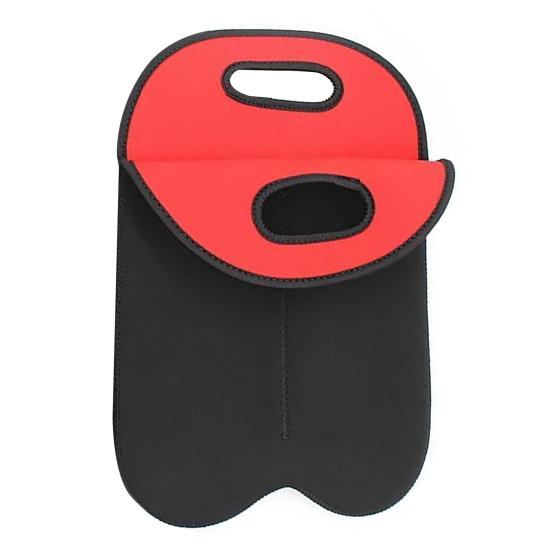 Yousheng Neoprene Double Wine Tote Bag Reusable Carrier Cooler for 2 Standard 750ml Bottles Wine Bottle Gift Bags for Travel Picnic Wedding