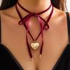 Корейский стиль бант бархат ключичная цепочка регулируемая цепочка лента любовь чокер Y2K ювелирные изделия