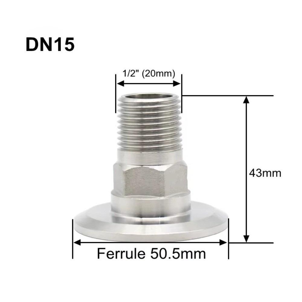 Sanitary Grade Triple Clamp Adapter SS304 Stainless Steel Sanitary Grade Fitting  Fluid Systems