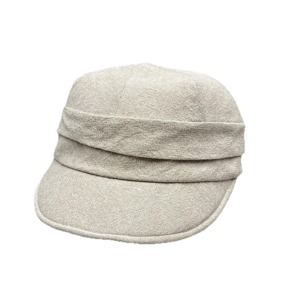 Retro versatile linen newsboy hat women's spring summer three-dimensional quite wide-brimmed equestrian hat showing face ducktongue painter hat
