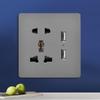Серый настенный 13A UK разъем с зарядным устройством Type-C и USB