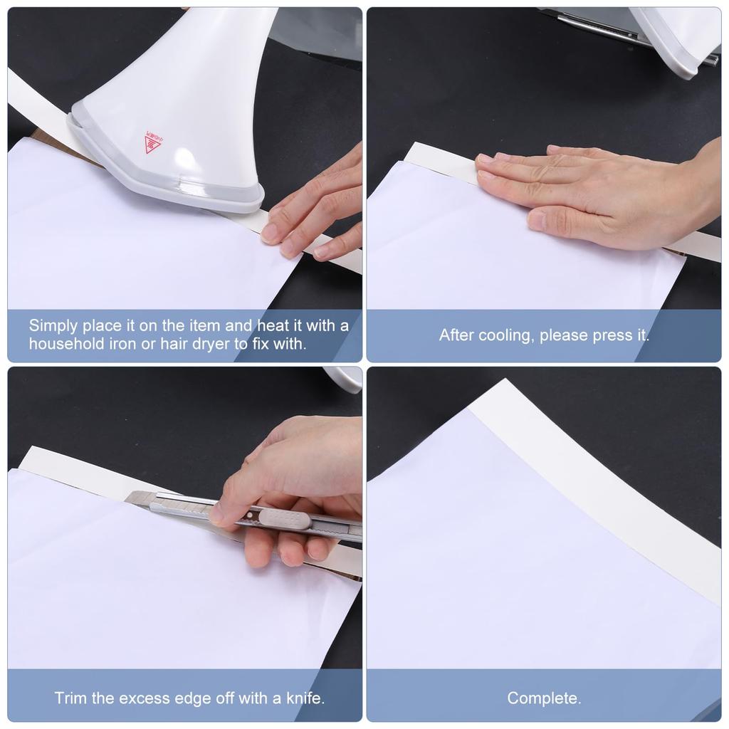 uxcell Wood Veneer Edge Bands, Wood Veneer Strip for Cabinet Repair Furniture Repair 1.9cm x 15M White