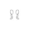 Boucles d'oreilles Luxenter en argent 925 avec zircons brillants plaqués finition en rhodié - Lisvau