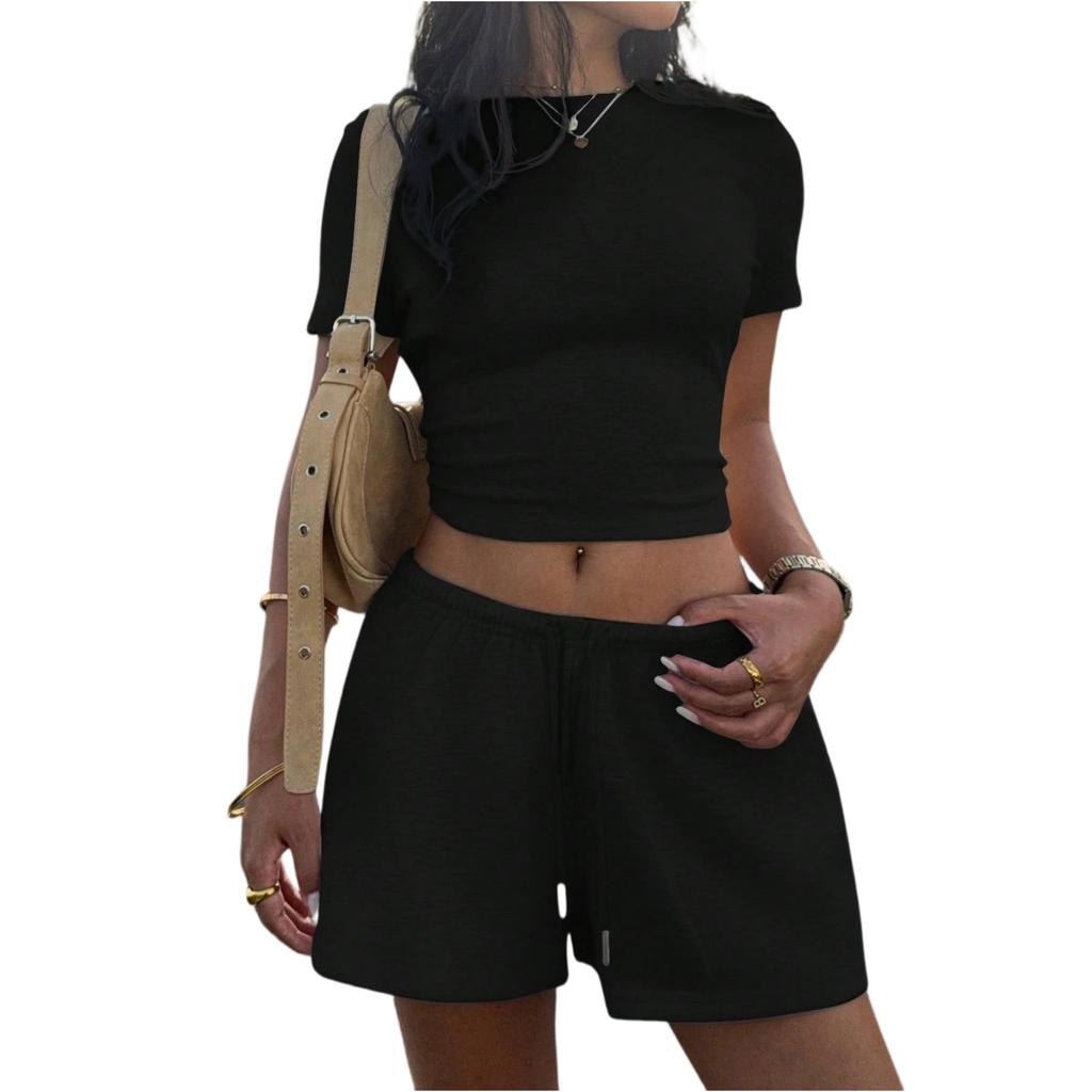 Модный женский повседневный костюм: топ и брюки