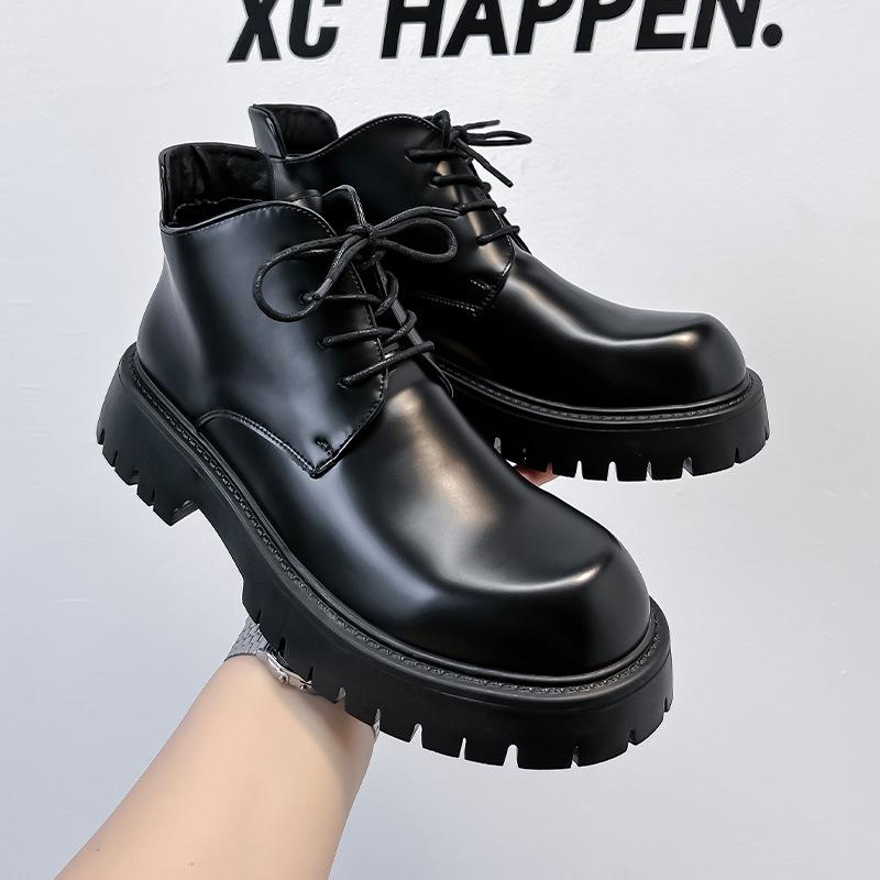 2024 Новые ботинки Мартина Мужские ботинки для инструментов Мужские короткие ботинки Платформа Большая голова Дерби 23009-A